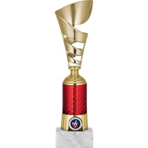 Odak Kupa - Genel Kupalar - Gn-017 B - 27 Cm Altın - Beyaz
