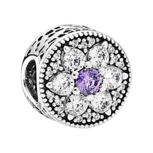 Nur Silver Unutma Beni Çiçeği Gümüş Charm Nur-bl01644