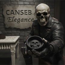 13cm Kuru Kafa Küllük Dekor Premium Beton Taş Tozu İskelet Skull