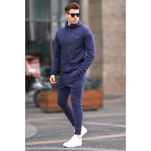 Madmext Lacivert Baskılı Regular Fit Erkek Eşofman Takımı-lacivert Lacivert