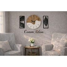 Duvar Saati 40 Cm Şık Ve Modern Çiçekler 30 Cm No58 Çok Renkli