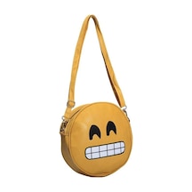 Emoji Çanta Zorlama Gülen Yüz İfadeli Sarı