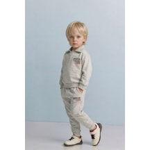 Defacto Slogan Baskılı Sweatshirt Kumaşı 2'li Takım Erkek Bebek G6294A526SP