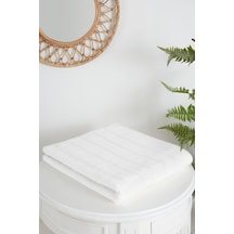 Özdilek Sadem Organik Stripe Banyo Havlusu 90x150 Cm Beyaz