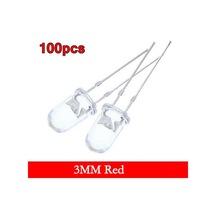 Kırmızı Kırmızı Ultra Parlak Led Ampul 10000-12000mcd 3mm Led Işıklar