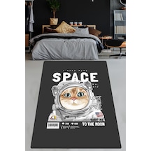 Planet Djt Modern Tasarım Yıkanabilir Kaymaz Taban Halı, Salon Halısı , Dekoratif Halı Çok Renkli
