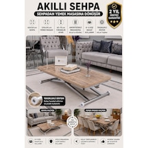 Home Üst Tabla Mdf Antiklayt Oval Köşe Alt Krom