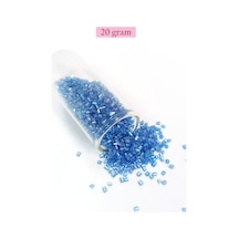 Kesme Cam Boncuk 2mm - 20 Gram - Şeffaf Mavi -bnc326