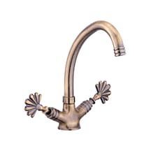 İsaoğlu Yapı Antik Gold Lavabo Bataryası Eskitme Musluk Özel Tasarım Armatür Banyo Musluğu Gold
