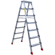 7+7 Çift Çıkışlı Premium Alüminyum Merdiven 50x20 Çok Amaçlı/pratik/kolay 153cm