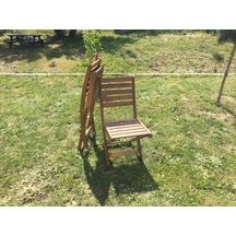 Efe-Garden Efe Garden Ahşap Katlanır Bahçe Sandalyesi Ceviz