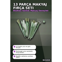 Makyaj Fırça Seti 13 Parça - Yumuşak Sentetik Kıllı Yüz Ve Göz Fırçaları Bx-316243