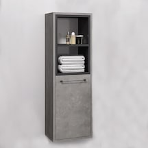 Denko Latte 35 Cm Mdf Retro Gümüş Banyo Boy Dolabı Gümüş