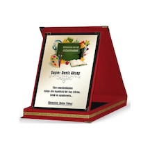 Kişiye Özel Kırmızı Plaket öğretmenler Günü Temalı-27