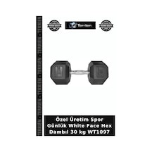 Özel Üretim Spor Günlük White Face Hex Dambıl 30 Kg Wt1097