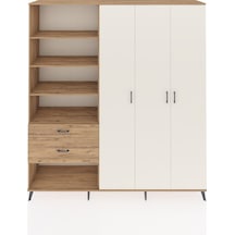 Hyperion Dolap 16 Raflı 2 Çekmeceli 3 Kapaklı 220x44x243 Çam-aytaşı/çam Aytası/atlas Çam