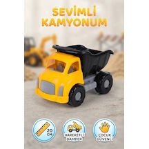 Sevimli Oyuncak Kamyon 20 Cm Hareketli Çocuk Güvenli Damperli İnşaat Kamyonu Çok Renkli
