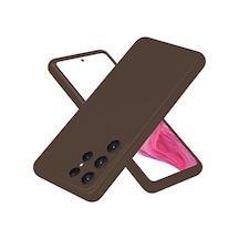 Samsung Galaxy Uyumlu S25 Ultra Kılıf First Silikon - Kahverengi İtdark45392