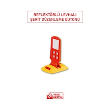 12207 Ub R Levhalı Şerit Düzenleme Butonu 30 26 16 Cm Reflektörlü Takılabilir Trafik Butonu