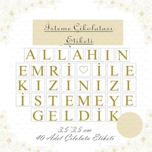 Allahın Emri İle Kızınızı İstemeye Geldik İsteme Çikolatası Eti