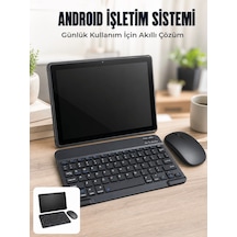 Android Tablet Bluetooth Klavye Mouse Seti Sım Kart Girişi Kablosuz Bağlantı Ve Günlük Kullanıma