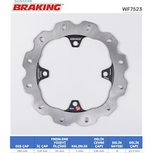 Honda Cb 500 F-650 F Cbr 500-650 Dalgalı Arka Fren Diski 2021-2022