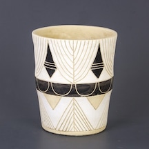 Euro Flora Yuvarlak Beton Saksı Beyaz 19X24.5 Cm (540879196)