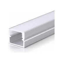 Sıva Üstü Alüminyum Led Profil 1 Metre 12x10 Mm U Kanal Opal Difüzörlü Şerit Led Kanalı Dl1210