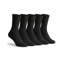 Lykos Erkek Siyah Pamuklu Soket Çorap 5 Li Paket Siyah