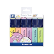 364 Cwp6 Textsurfer Classic Pastel Fosforlu Kalem 6'lı Blister Çok Renkli
