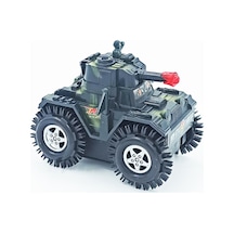 Takla Atan Pilli Işıklı Çılgın Tank 12Cm Oyuncak Takla Atan Tank