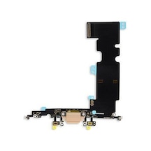 İphone 8 Plus Şarj Soketi Kulaklık Mikrofon Film Bordu Gold