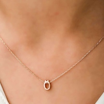 Gümüş Rose 3 Boyutlu Ö Harf Kadın Kolye (523513015)