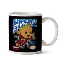 Super Galaxy Bros Groot Guardians Of The Galaxy İki Tarafı Baskılı Kupa Bardak Çok Renkli
