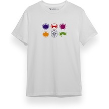 Big Hero 6 Icons Beyaz Kısa Kol Erkek Tshirt 001