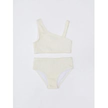Deep Beach Dokulu Kumaş Kız Çocuk Bikini Takım 001