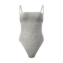 Calvin Klein Kadın Straplez Gri Tek Parça Mayo-13391 Gri