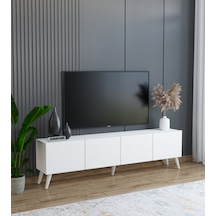Beyaz 160 Cm Tv Ünitesi %100 Mdf - Modern Ve Şık Tasarım