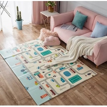 Delt Katlanabilir Çocuk Bebek Oyun Matı Oyun Aktivite Halısı - 150x200x1 Cm Taşıma Çantalı