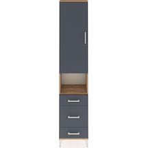 Arges Dolap 4 Raflı 3 Çekmeceli Tek Kapaklı 44x30x221 Çam-ant... Çam