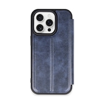 Apple Uyumlu iPhone 14 Pro Max Kılıf Flip Cover - Lacivert 0.2M-Çok Renkli