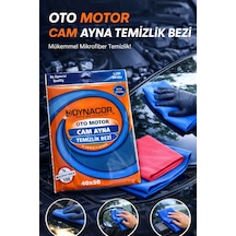Sihirli İz Bırakmaz Mikrofiber Cam-ayna Yüzey Bezi 40x50 Mavi