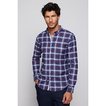 Tudors Slim Fit Kareli Pamuklu Kolay Ütü Erkek Gömlek-28931-multi Çok Renkli