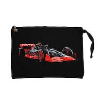 F1 Audi Car Siyah Clutch Astarlı Cüzdan / El Çantası Siyah
