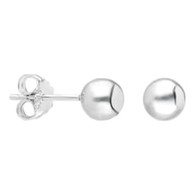 925 Ayar Gümüş 4 MM Top Küpe