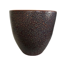 Özel Yapım Bordo Renk Sırlı Toprak Saksı 29 29 Cm