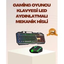 Mekanik Led Klavye Mouse Seti Yüksek Tepki Ve Ergonomi Diğer