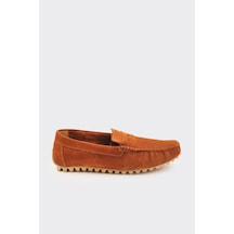 Derinet Hakiki Deri Erkek Loafer Taba Süet Taba Süet