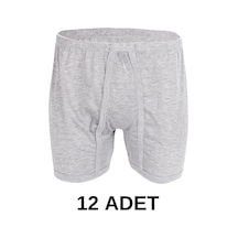 12 Adet Erkek % 100 Pamuk Arjantin Penye Boxer Gri 65 Kg-115 Kg 001