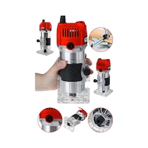 Steiner 3000 Watt 6 Kademe Devir Ayarlı Formika Traşlama Freze Makinesi 6 MM Pens Kırmızı